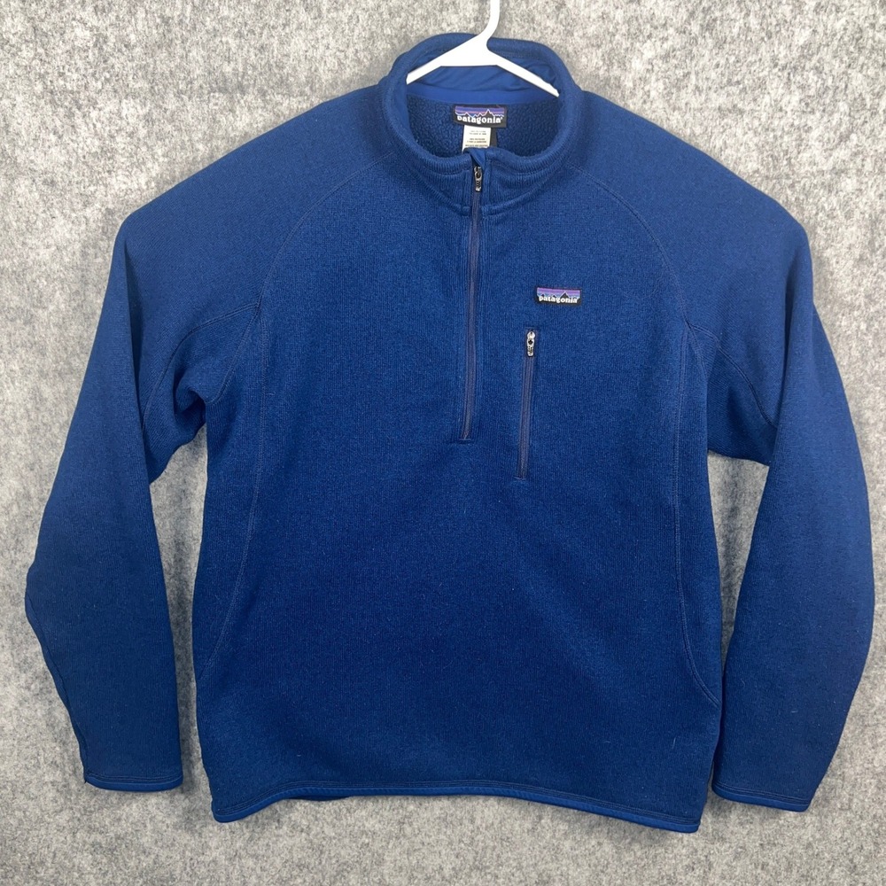 Patagonia Better‎ Sweater Men's XL Blue 1/4 Zip Fleece Pullover Jacket 25527